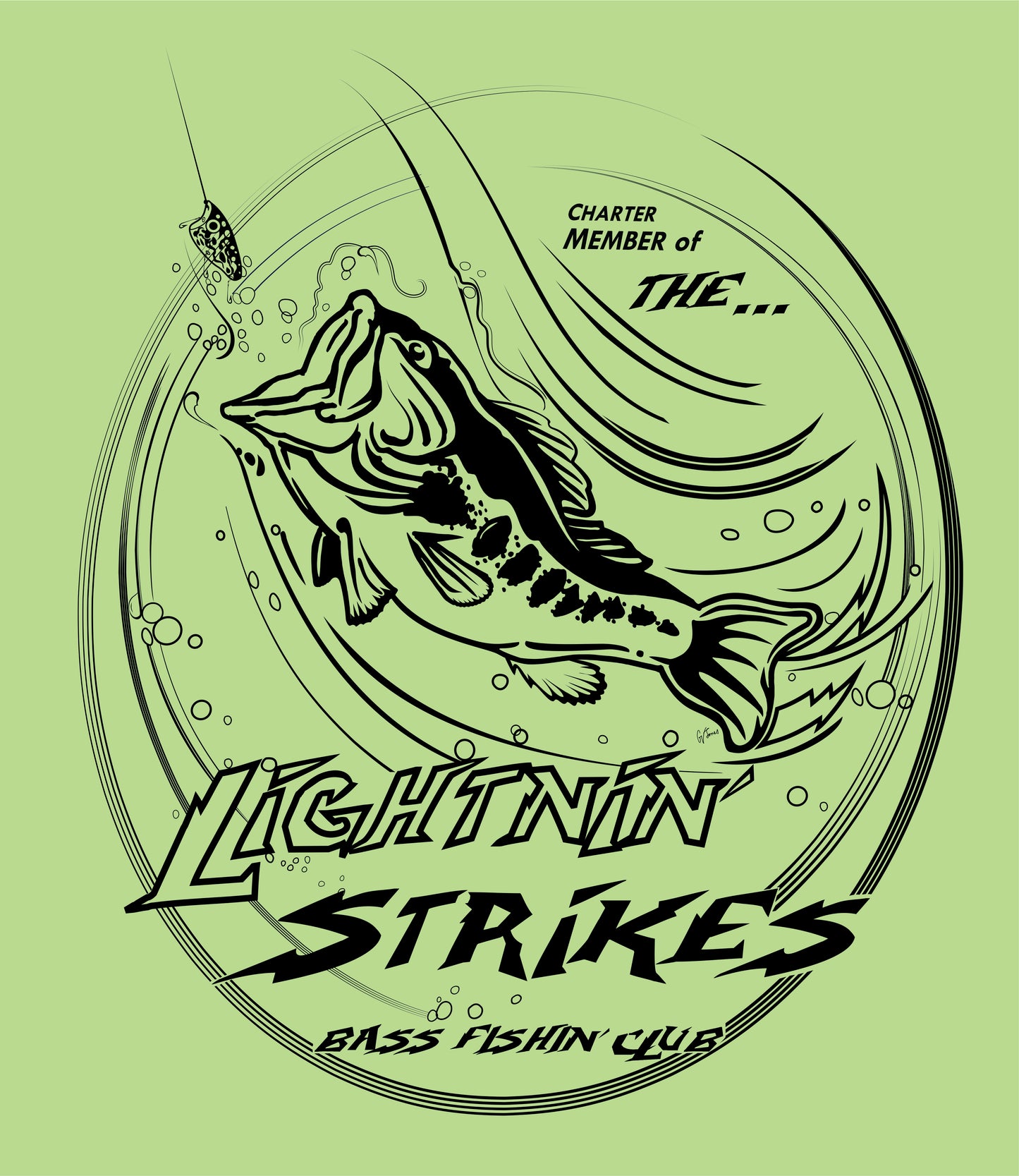 The "Lightnin' Strikes Bass Fishin' Club" LS T