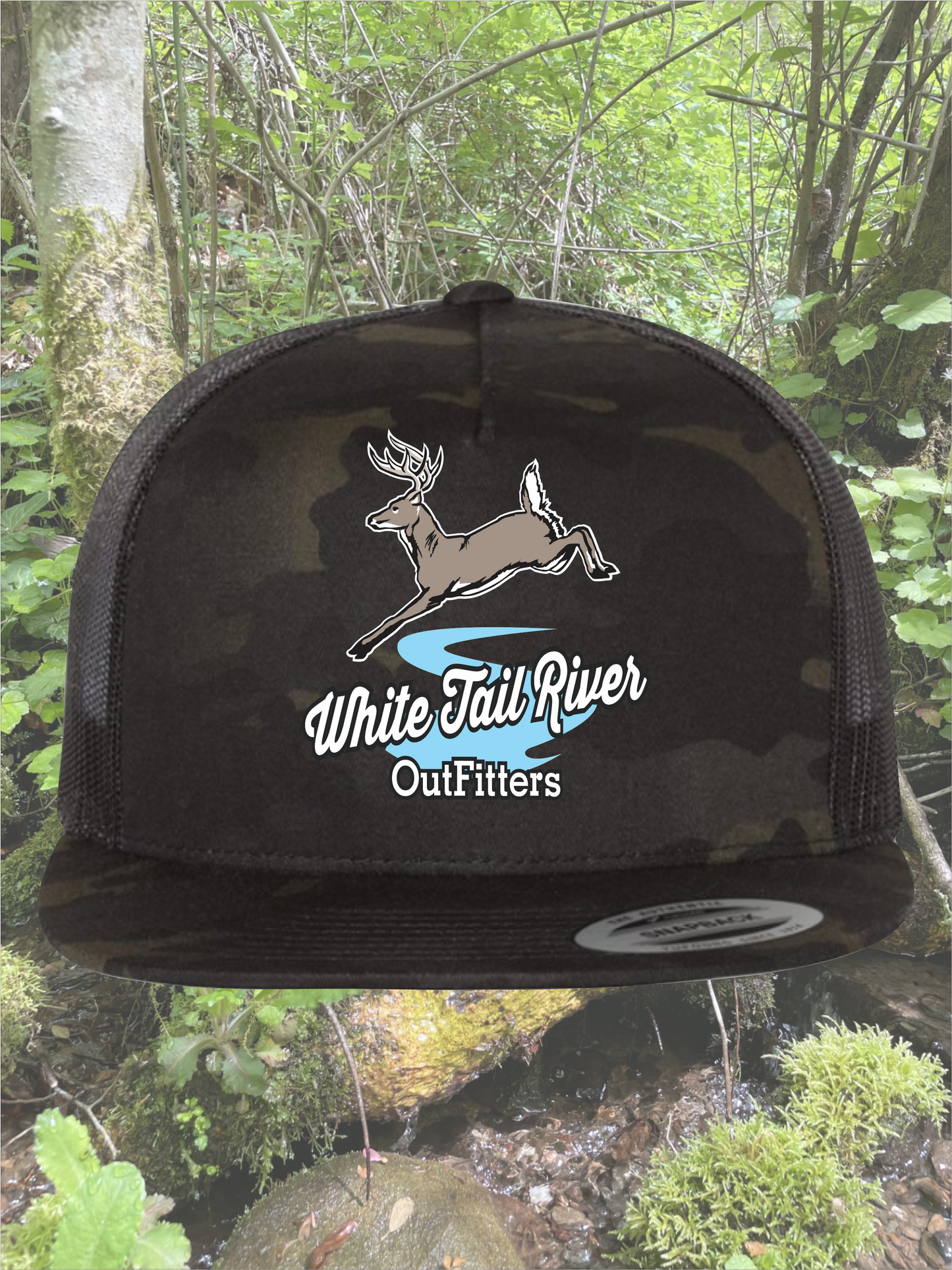 White Tail River Big Buck Multicam Black/ Black Trucker Cap