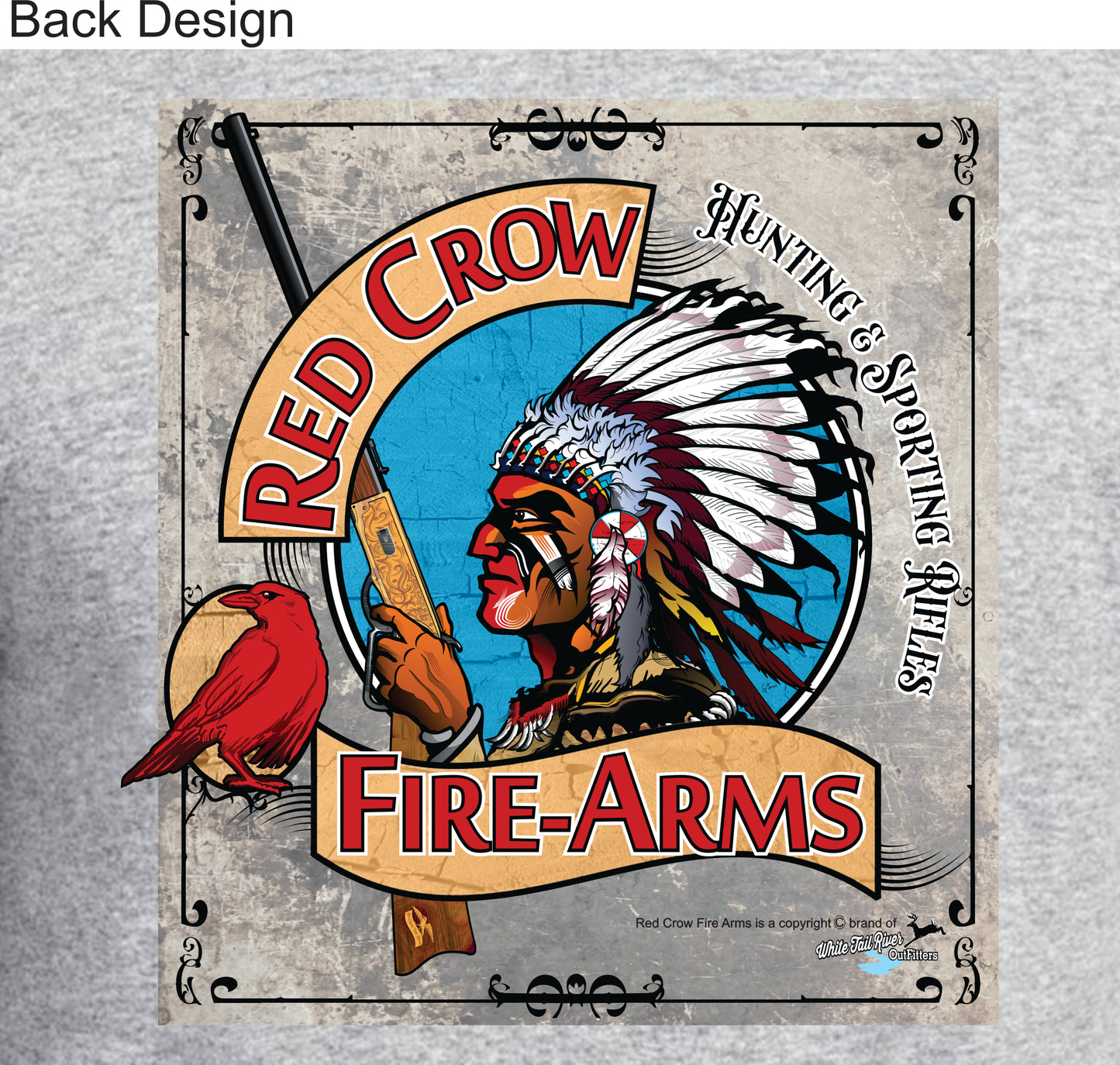 Red Crow Fire Arms Heavyweight Unisex Long sleeve Crewneck T-shirt