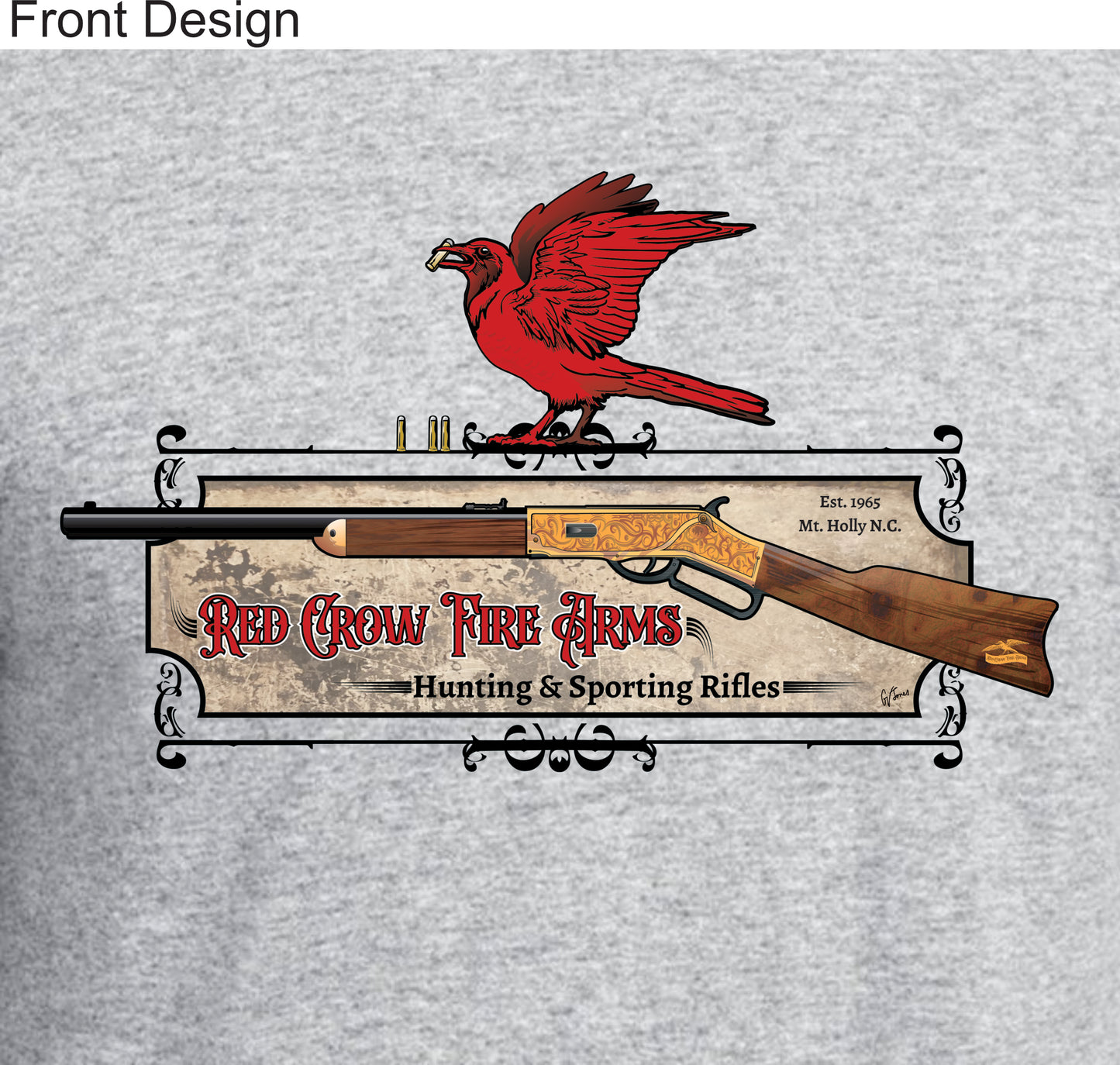 Red Crow Fire Arms Heavyweight Unisex Long sleeve Crewneck T-shirt