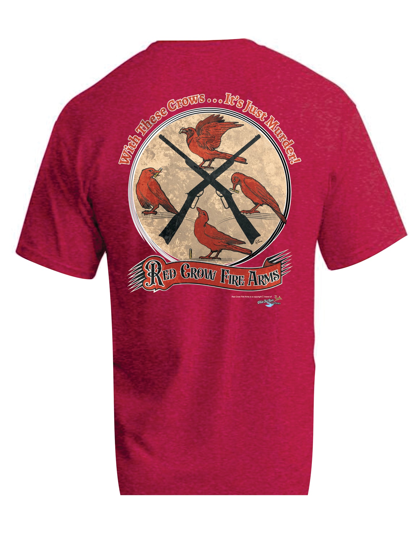 Red Crow Fire Arms "With These Crows..." Crewneck T-shirt